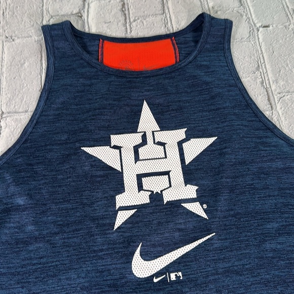Houston Astros Nike Dri-Fit Women's Right Mix High Neck Tank Top Navy size Small - Picture 7 of 16